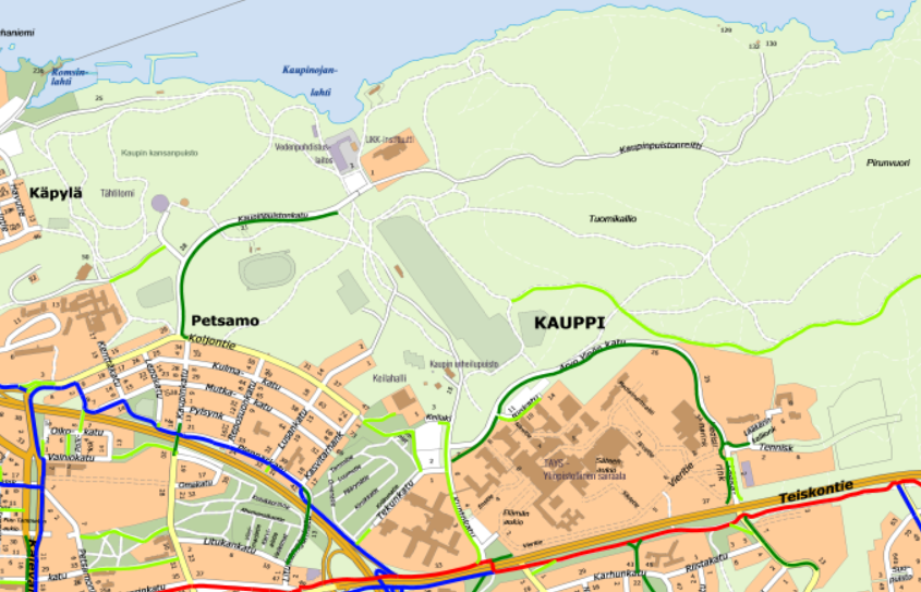 Pyörällä Kaupin urheilupuistoon | Kaupunkifillari
